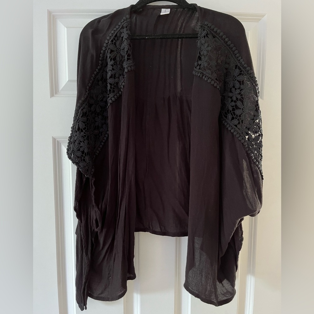 Black lace shawl from Italy